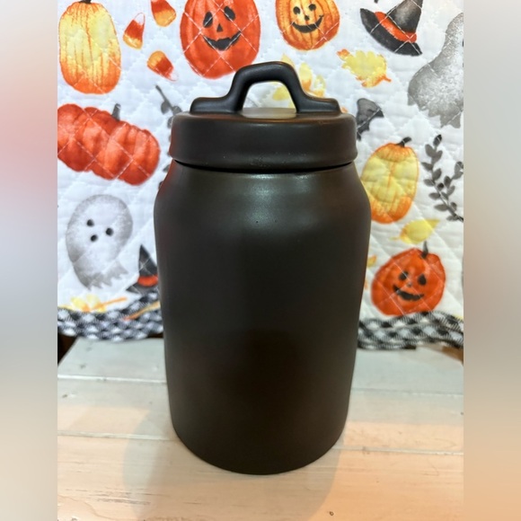Rae Dunn Black Dancing Skeleton Medium Canister - Picture 3 of 3